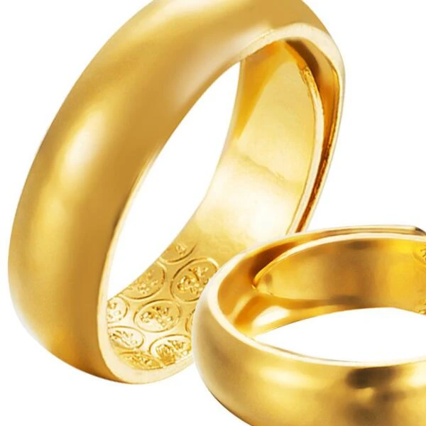 合金戒指 戒指光面条素圈戒指日韩风金色亮面五金女孩小众可调节i