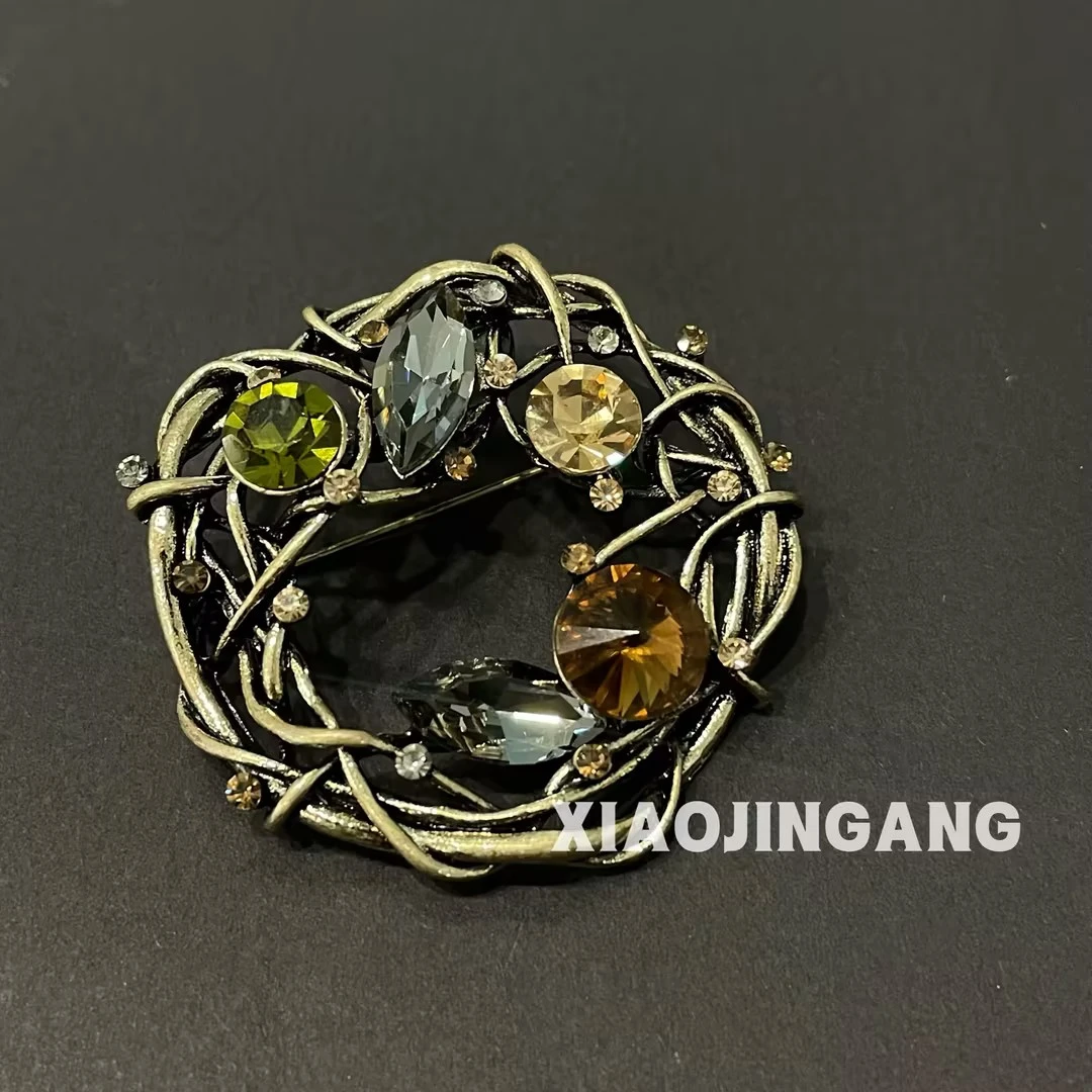 锌合金玻璃胸针 小金刚-【梦幻水晶】胸针