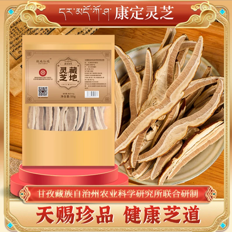 极地仙瑞藏灵芝康定藏灵芝白肉灵芝切片仿野生灵芝养生泡茶