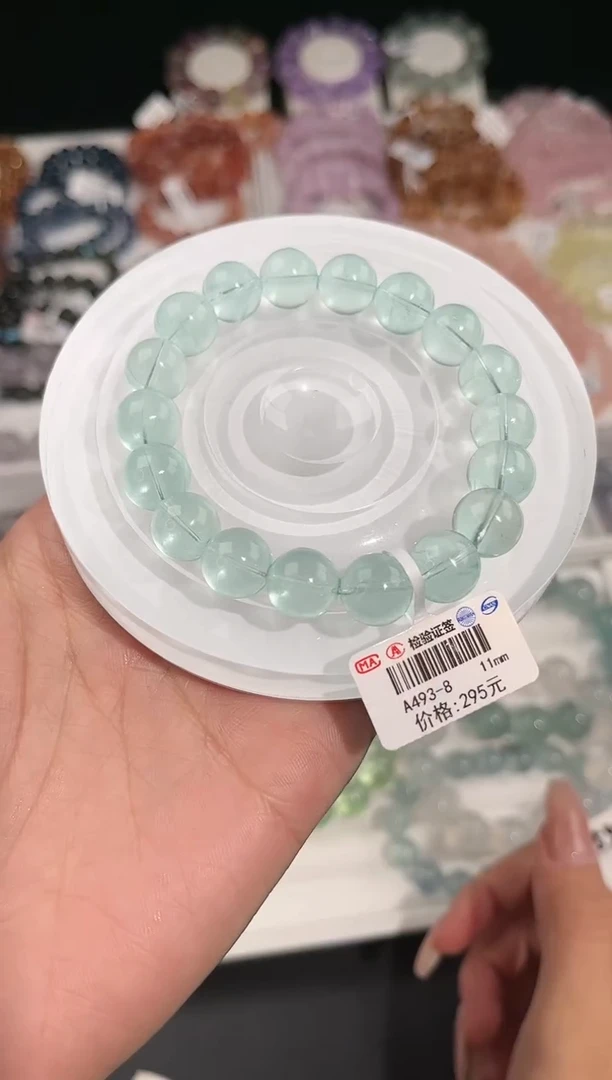 【闪购商品】萤石手链未镶嵌多样性发一绿萤石11m