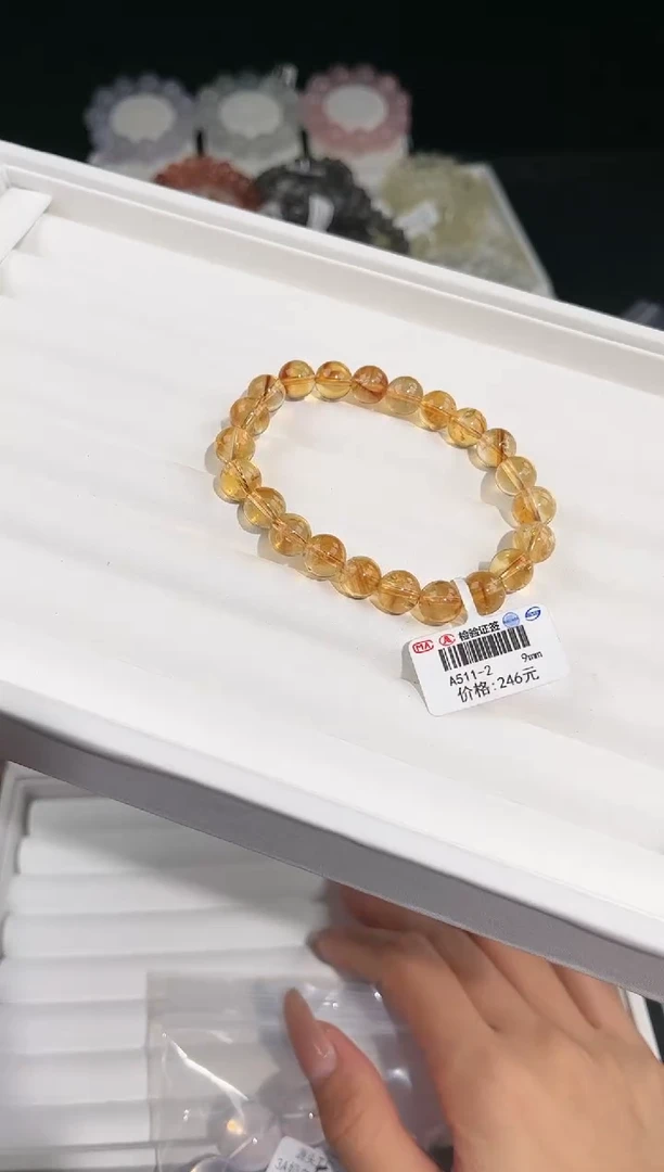 【闪购商品】水晶手链未镶嵌多样性发一黄塔8m