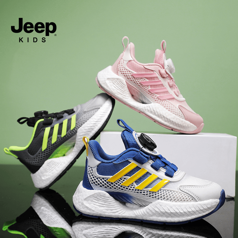 【马拉松慢跑】Jeep童鞋2023春夏男女童透气软底儿童运动鞋23SS1139