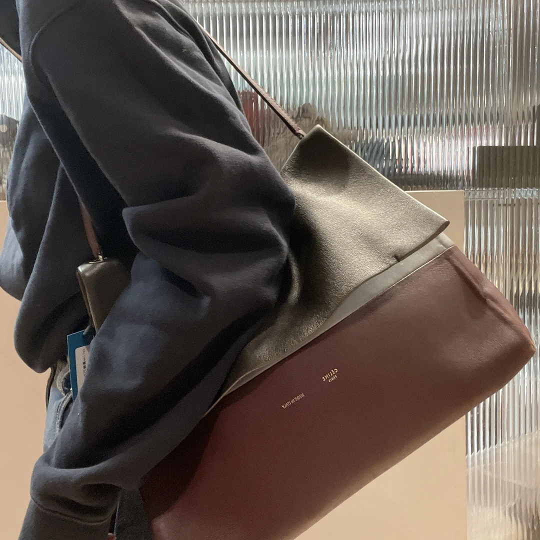 95新 Celine/思琳 巧克力色allsoft单肩腋下包