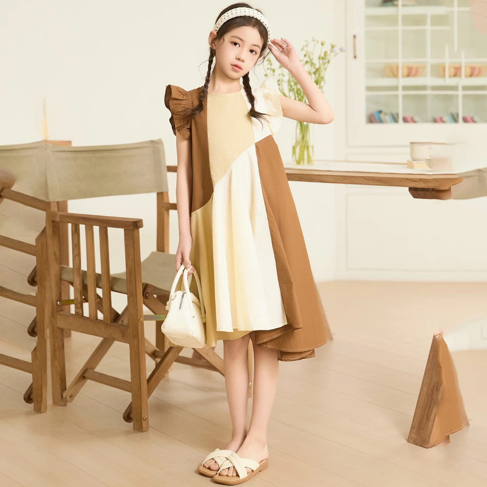 【现货】女童夏季连衣裙洋气韩版大童儿童夏装网红时髦裙子XQZ8572