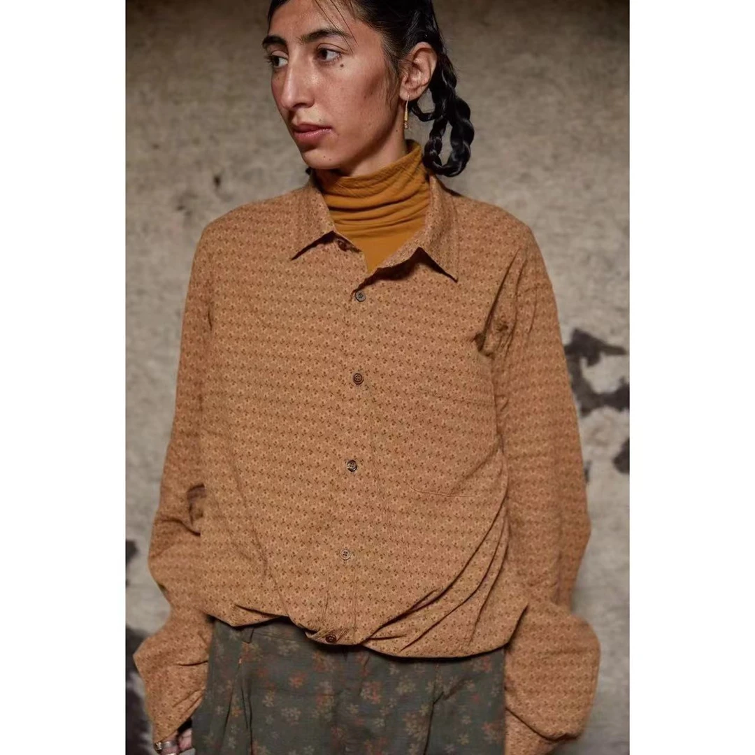 左岸迷香·贞琦坊 秋冬休闲花色衬衫Z24FW1024