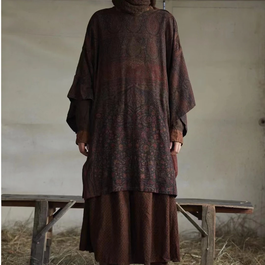 左岸迷香·贞琦坊【连衣裙】 Z23FW5013 复古宽松连衣裙