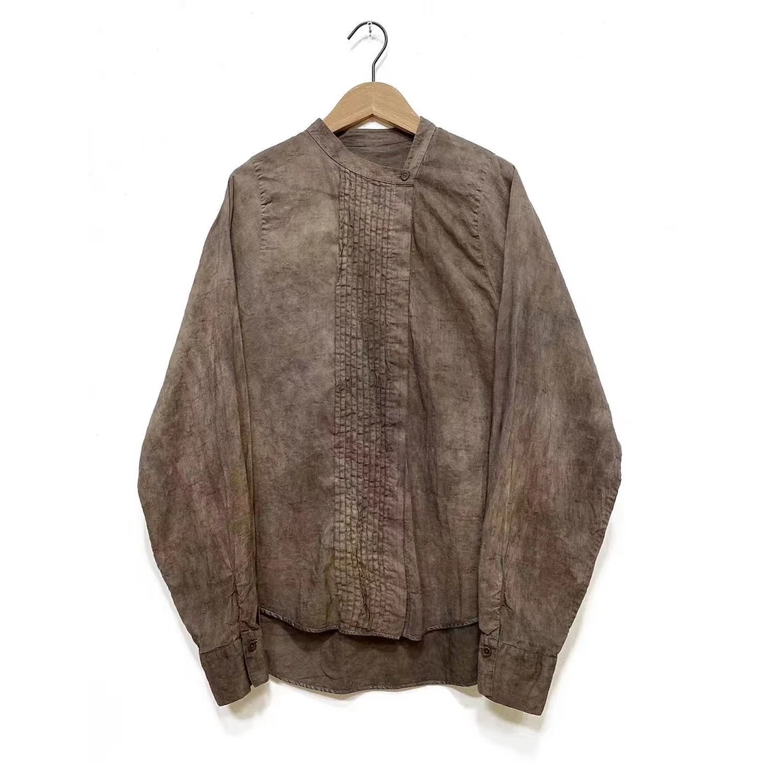 左岸迷香·贞琦坊【衬衫】植物染 款号：Z22SS1024时尚休闲宽松