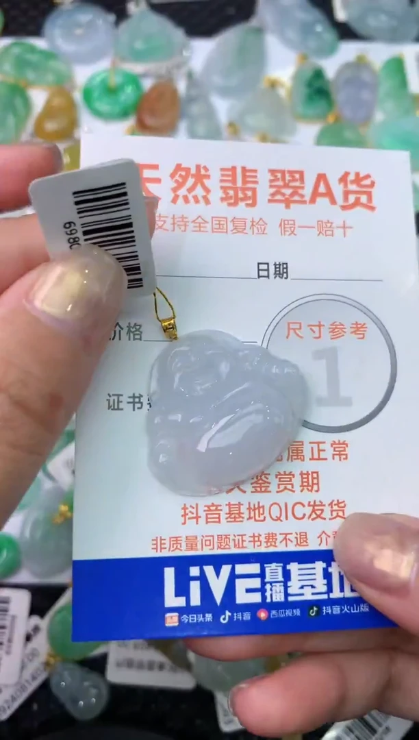 【闪购商品】翡翠颈饰18K金镶嵌1111111111