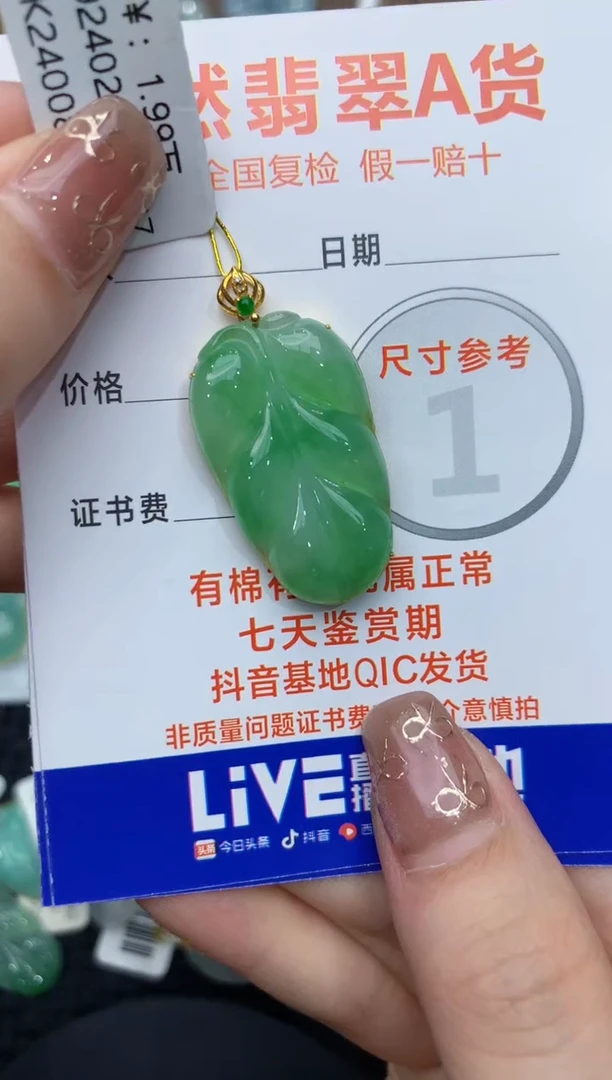 【闪购商品】翡翠颈饰18K金镶嵌111111111