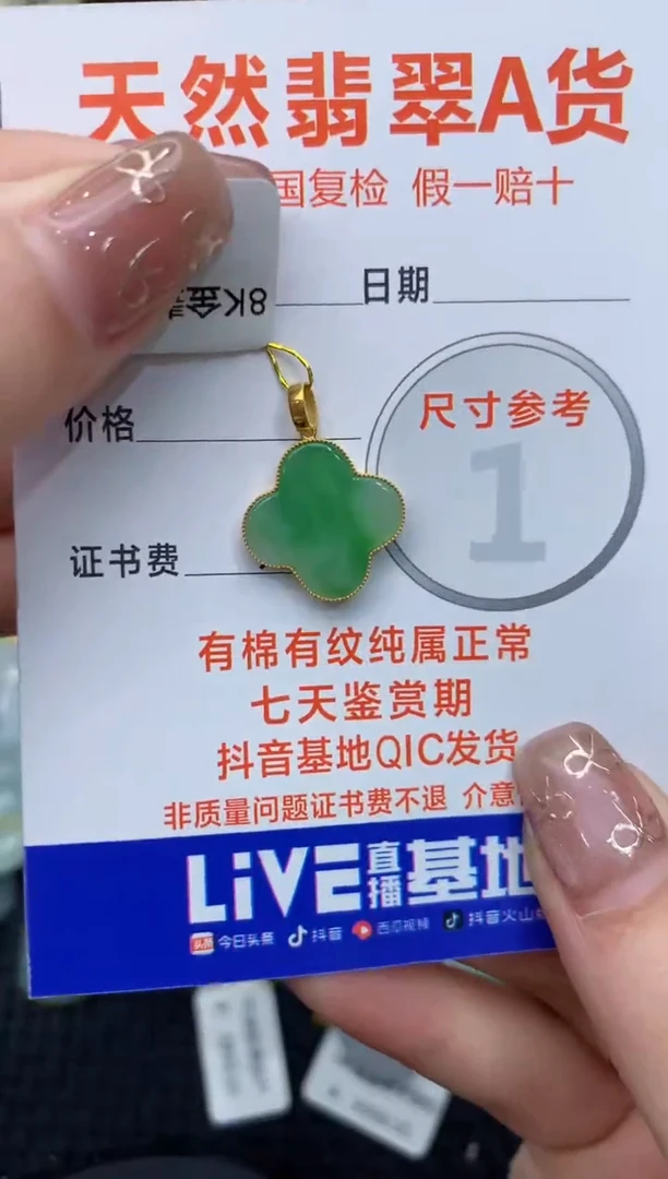 【闪购商品】翡翠颈饰18K金镶嵌1111111111