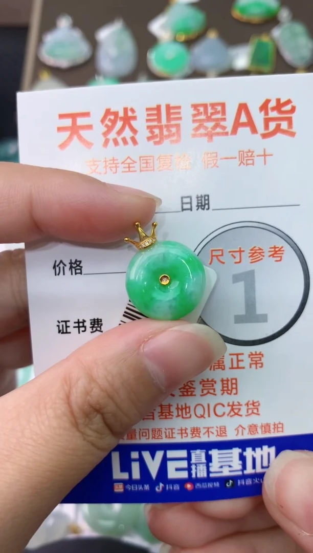 【闪购商品】翡翠颈饰18K金镶嵌111111111111