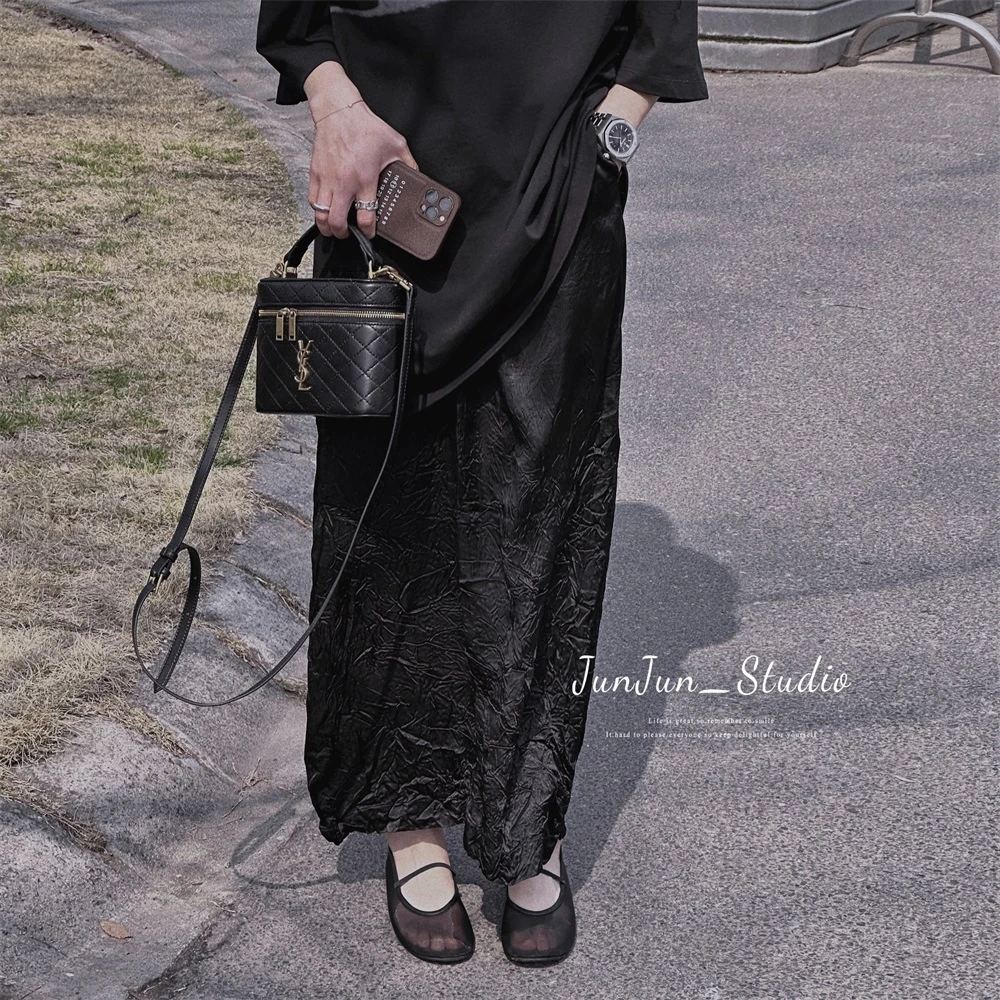 JunJun极简百搭后开叉半身裙JJ963