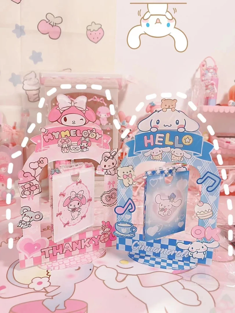 三丽鸥可爱拍立得相框卡牌亚克力立牌装饰桌面简约塑料系列尺寸