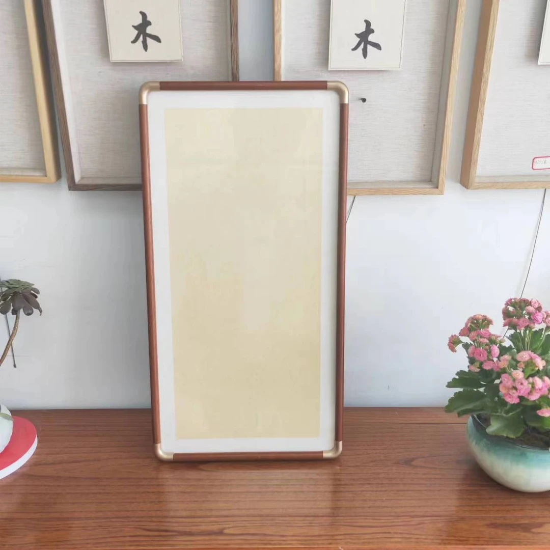 【背板尺寸50*100】塑角白木实木画框