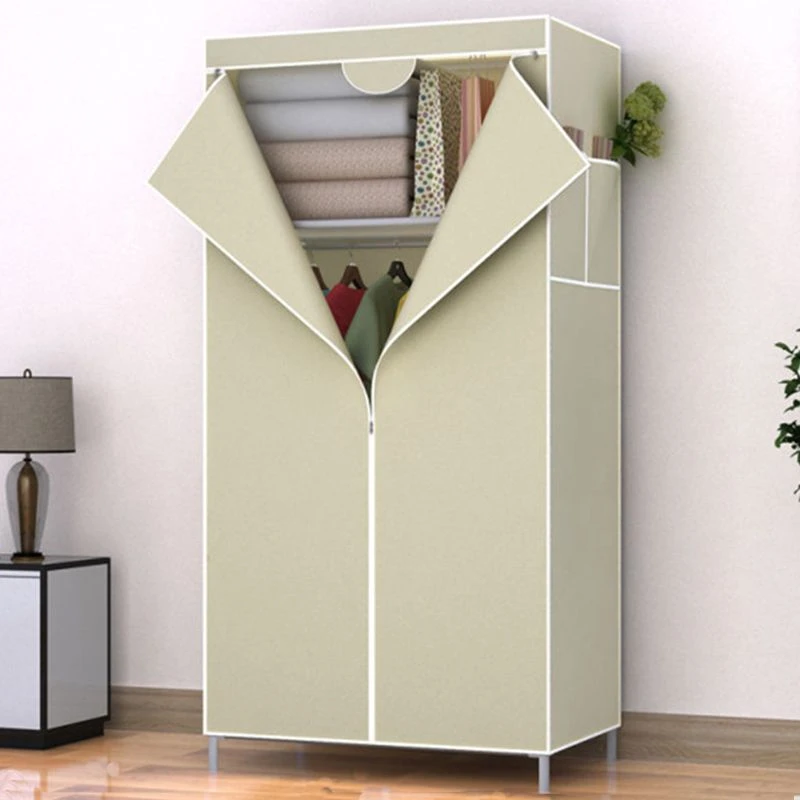 简易衣柜单人双人挂衣橱钢管组装简约组装收纳整理家用简约布衣柜
