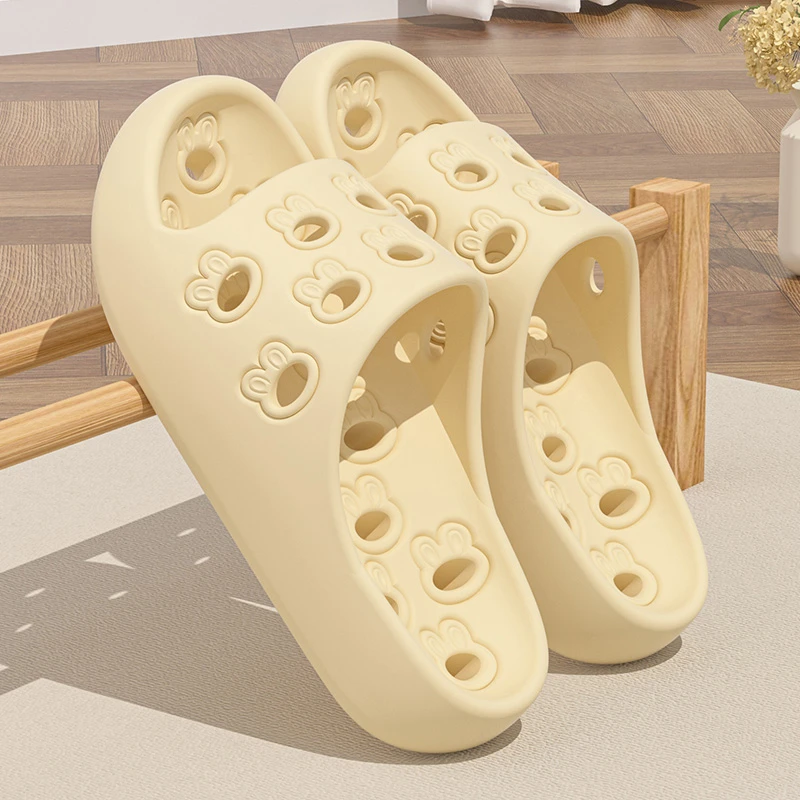 卡通2025新款镂空浴室防滑冲凉漏水女士室内家居洞洞凉拖鞋男夏季