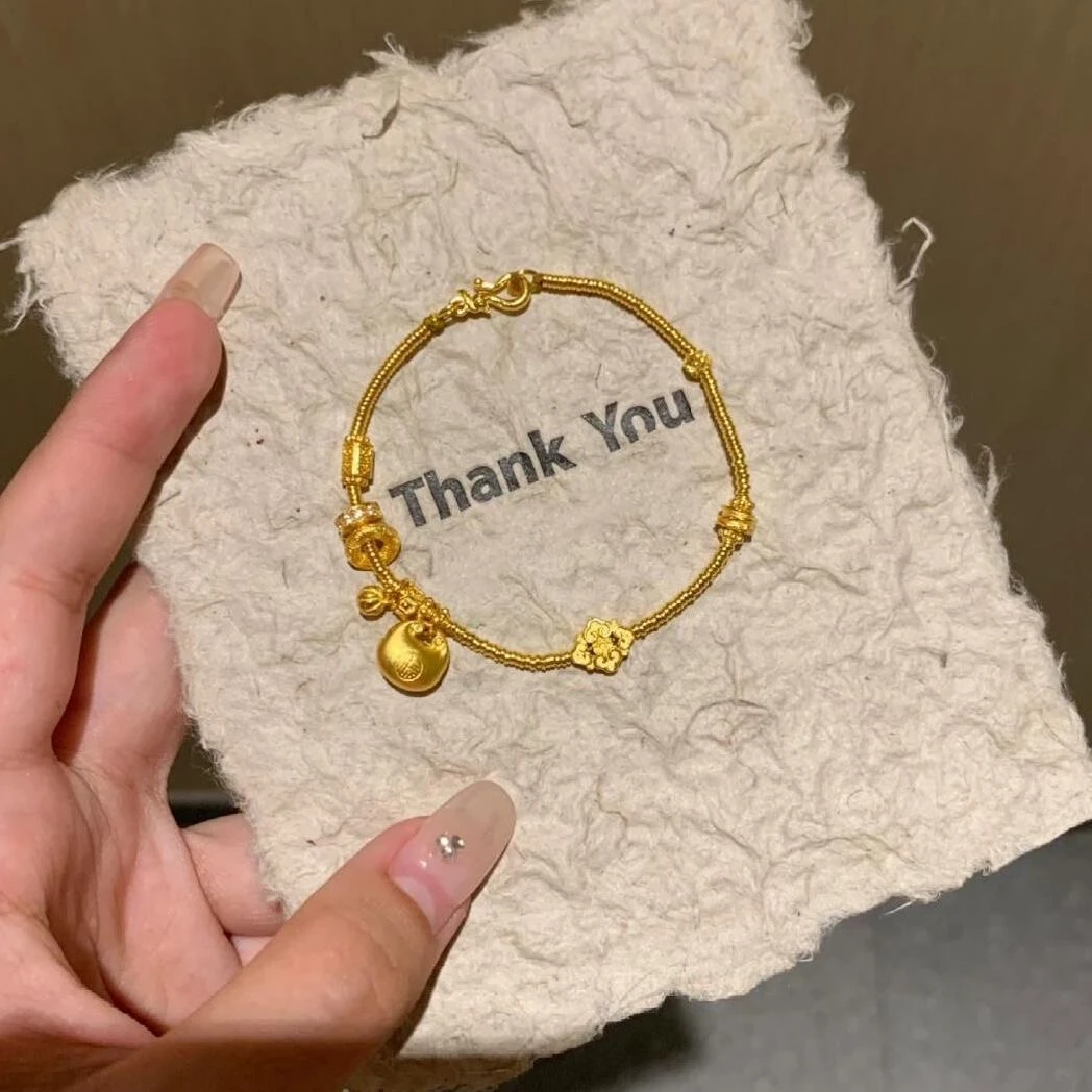 铜合金手链 SL1217迷你盘缠福袋手链 气质高级手链简约轻奢