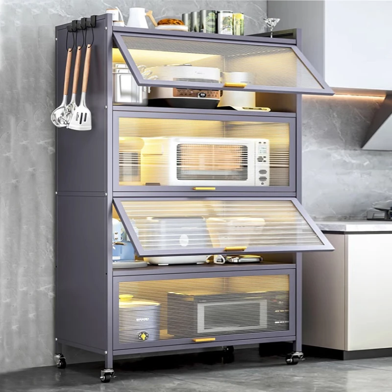 埃德萌【层高加高可放厨房电器】厨房置物柜防尘防虫防潮上翻门