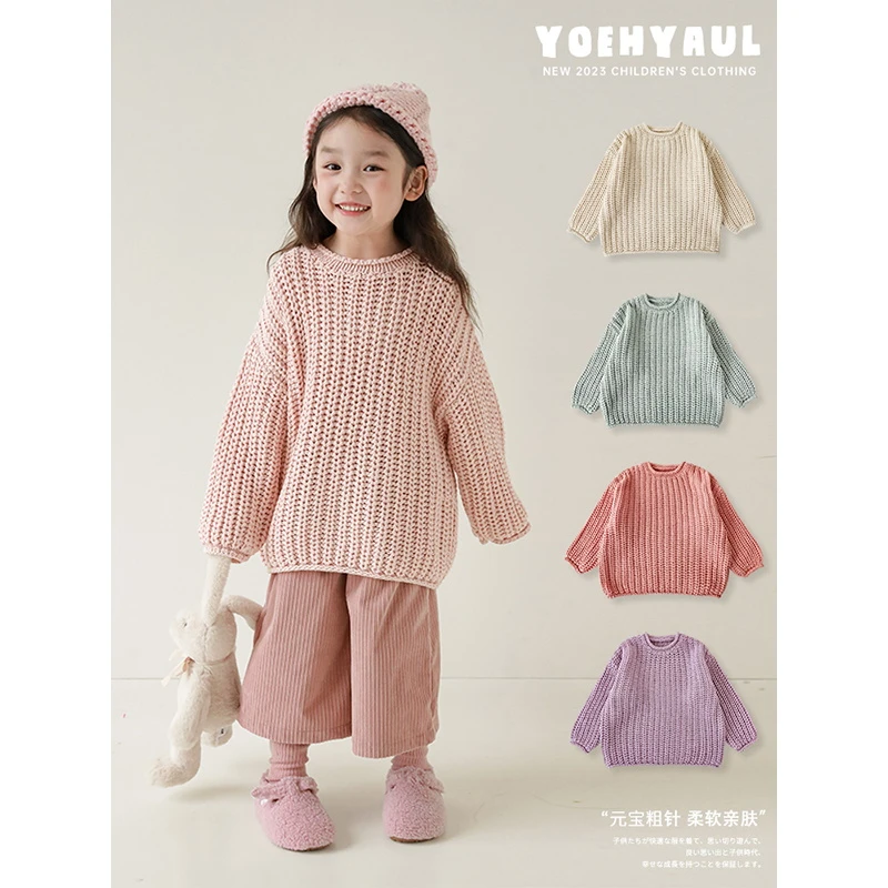 YOEHYAUL/幼悠女童毛衣儿童洋气宝宝打底针织衫秋冬保暖童装D3231
