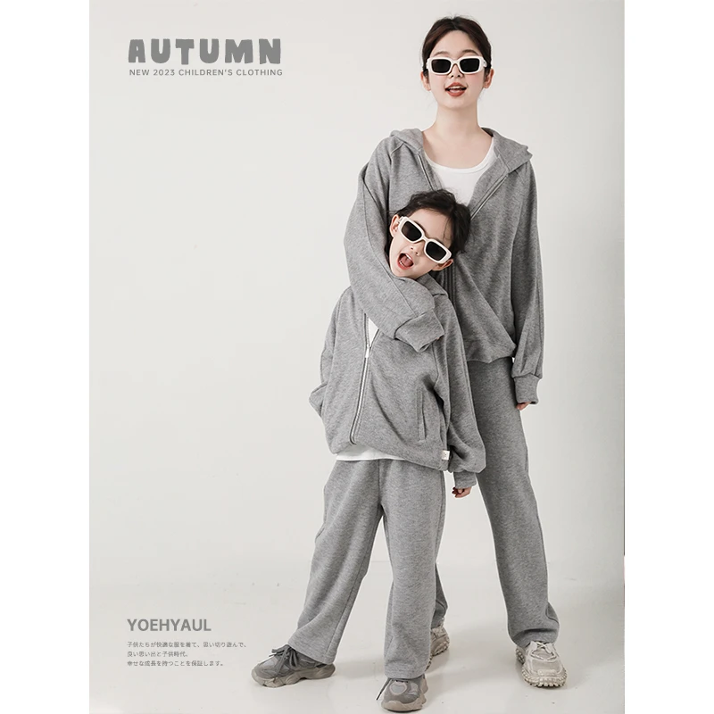 清 幼悠女童亲子装卫裤秋季运动休闲裤子 Q3045