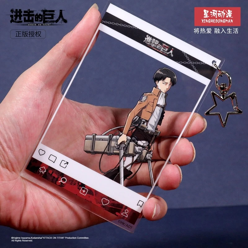 动漫周边进击的巨人艾伦三笠亚克力合影卡