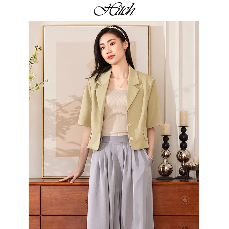 希区瑞普高端气质时尚小外套2024年夏季新款叠穿短袖显瘦J0302