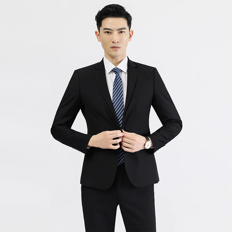 通勤商务修身西服套装休闲面试韩版工作小西装伴郎新郎结婚礼服