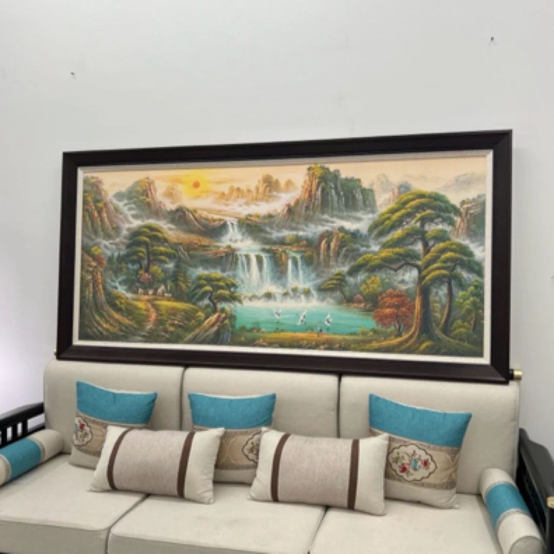 『旭日东升』100*220沙发背景  中式