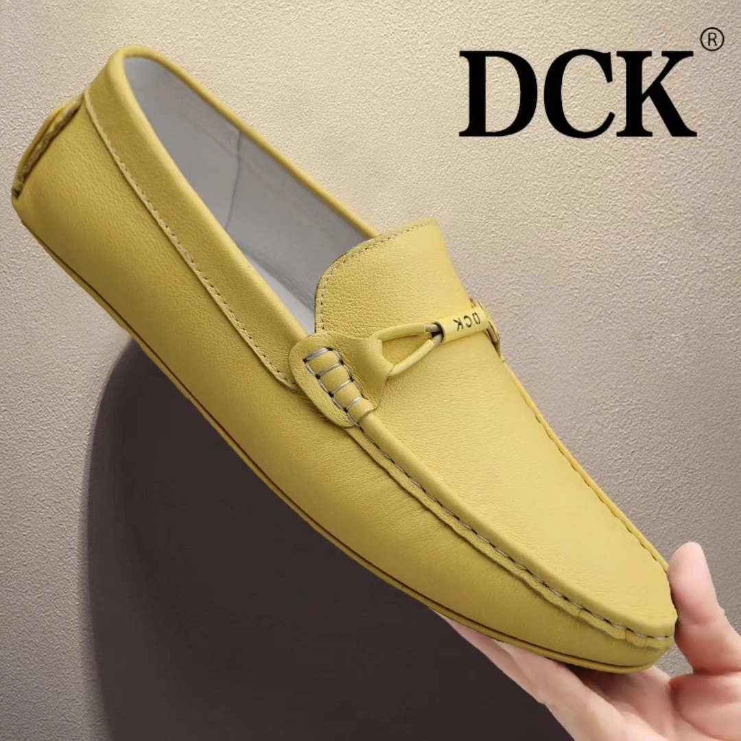 【头层牛皮】DCK豆豆鞋时尚驾车潮鞋一脚蹬百搭软面透气舒适男鞋