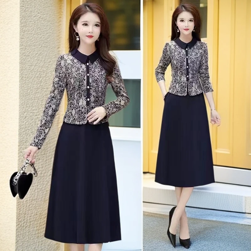 88B28#灰【木兮兮专属】2025年秋冬新款修身百搭休闲时尚连衣裙