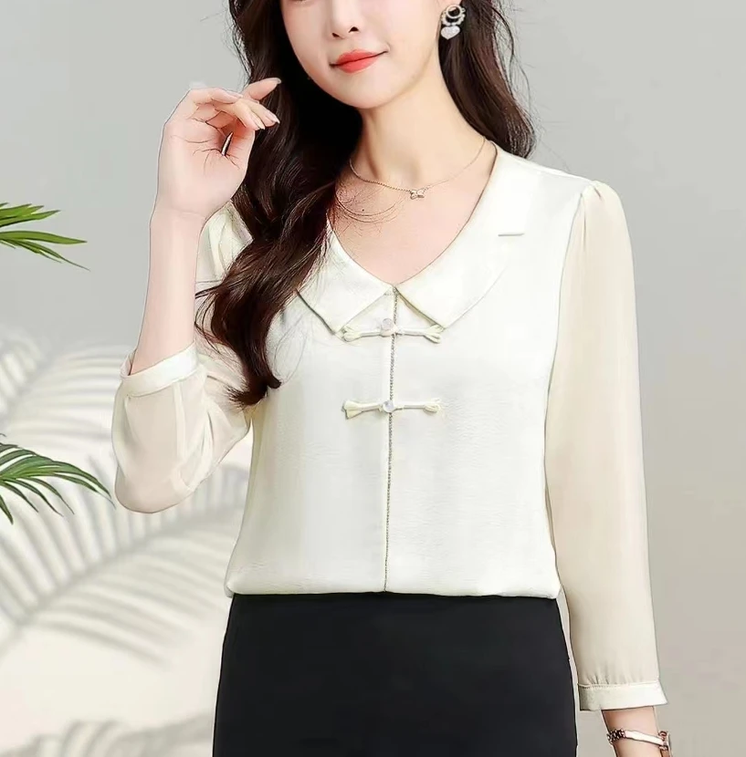 24A43#白【木兮兮专属】2026年夏秋季新中式时尚减龄国风气质上衣女