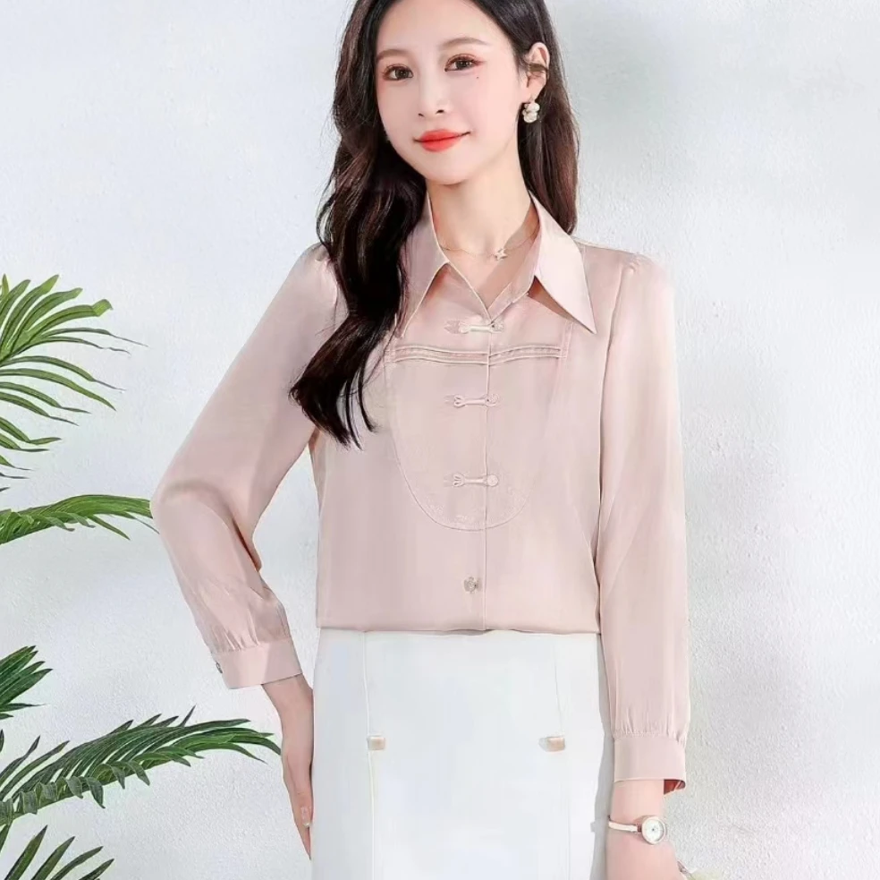 A19#粉【木兮兮专属】2026年春秋季新款气质显瘦时尚轻奢百搭上衣女