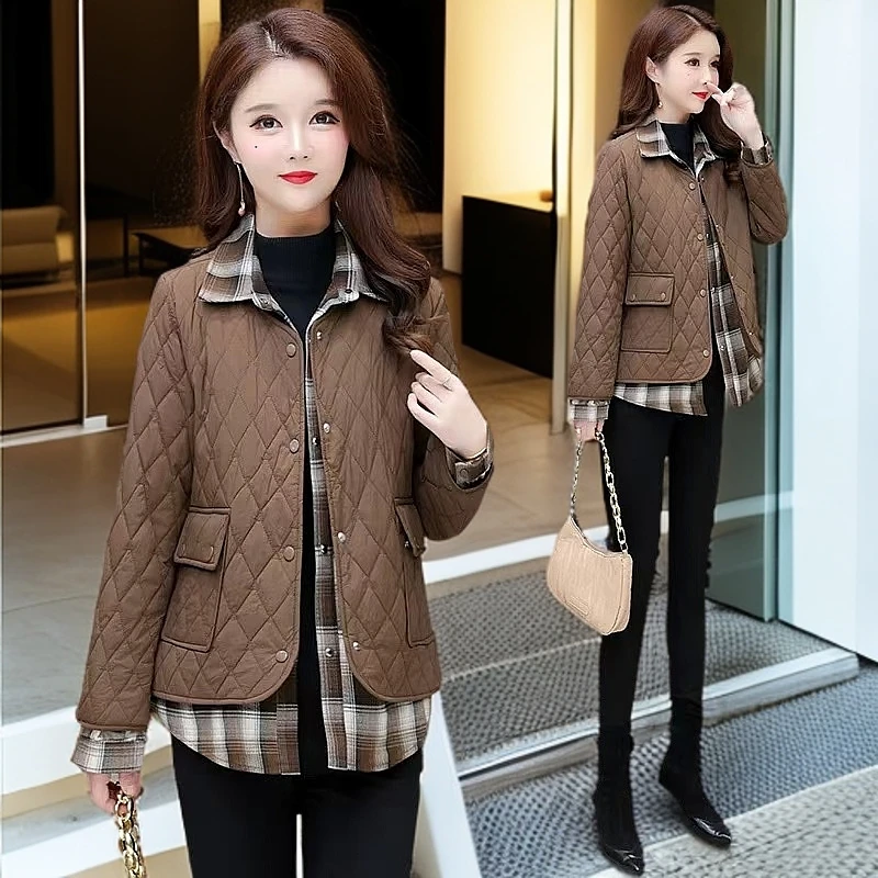 58519#咖【木兮兮专属】2024年秋冬新款修身休闲时尚百搭显瘦外套