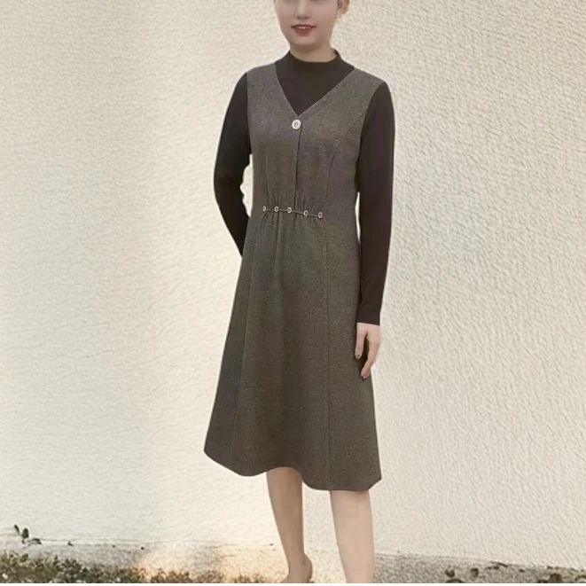 L002#【木兮兮专属】2026年春季新款气质显瘦百搭休闲时尚连衣裙