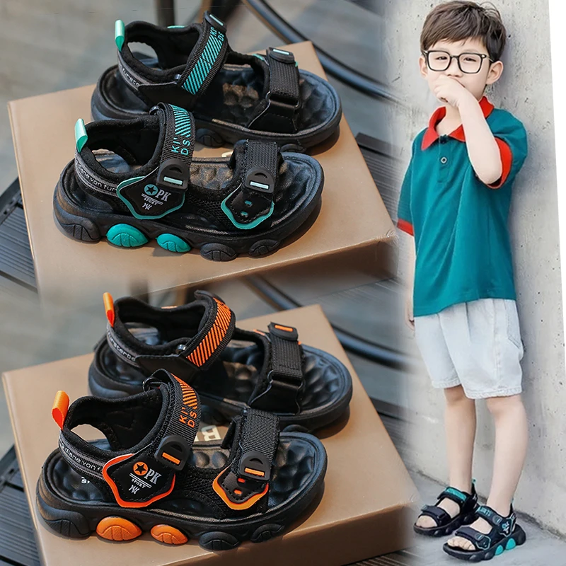 男童凉鞋2024潮款时尚童鞋男童凉鞋休闲夏季软底大童软底运动凉鞋