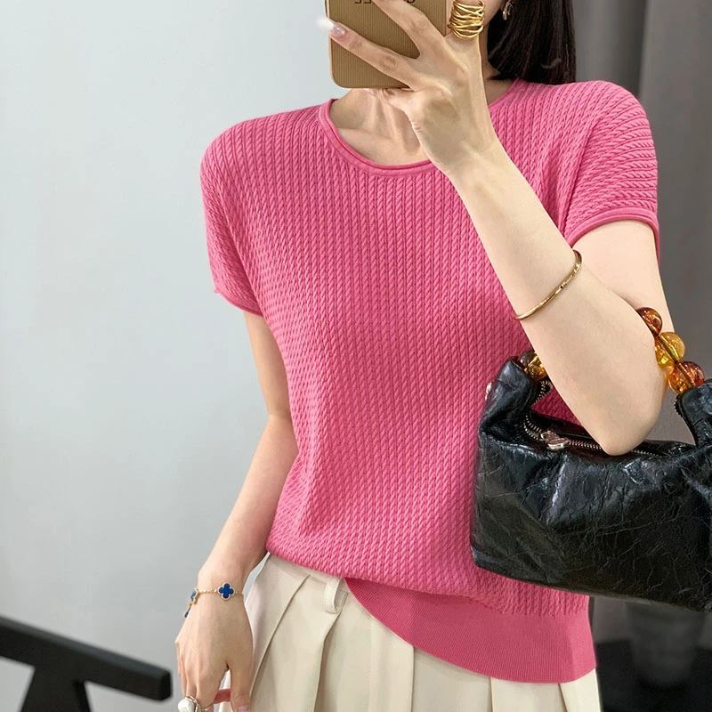 【香嘉怡新品】XJYD9819女士天丝上衣开衫针织衫桑蚕丝休闲网红