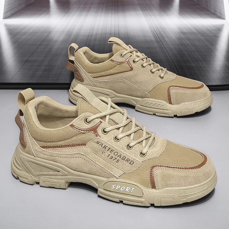 2024男鞋防滑防水耐磨男士工装春季透气工作运动轻便休闲鞋AD032