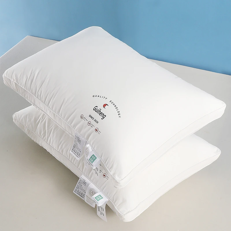 长绒棉纯棉加厚加密全棉枕头枕芯睡眠分区软枕立体家用酒店枕柔软