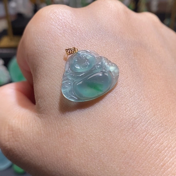 【闪购商品】翡翠吊坠(不含链)18K金镶嵌