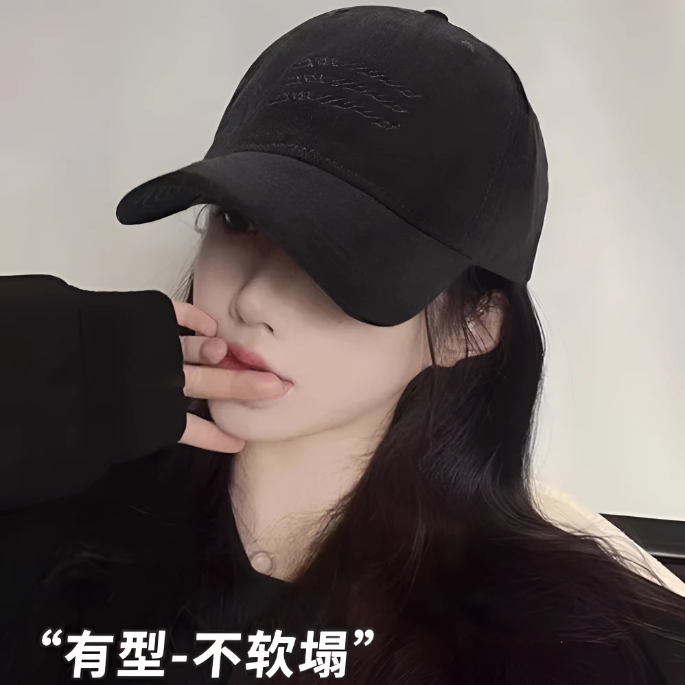 棒球帽女复古防晒运动鸭舌帽韩版百搭大头围帽子遮阳帽女帽子女款