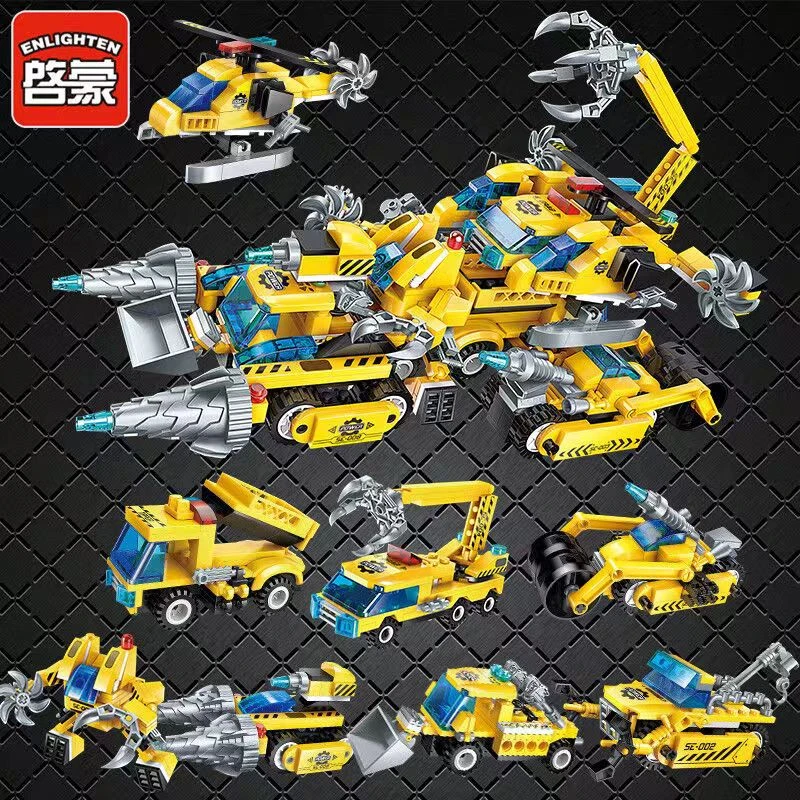 启蒙锋影战车修罗战神恐龙机甲战士男生益智拼装合体玩法积木玩具