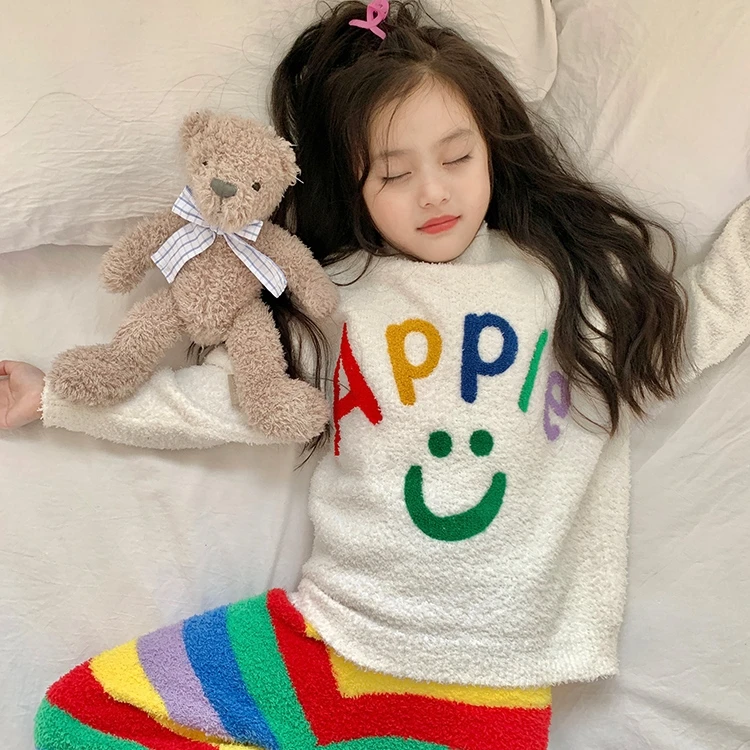 【现货】原创童装女童春装亲子家居服套装大童女孩宝宝洋气睡衣