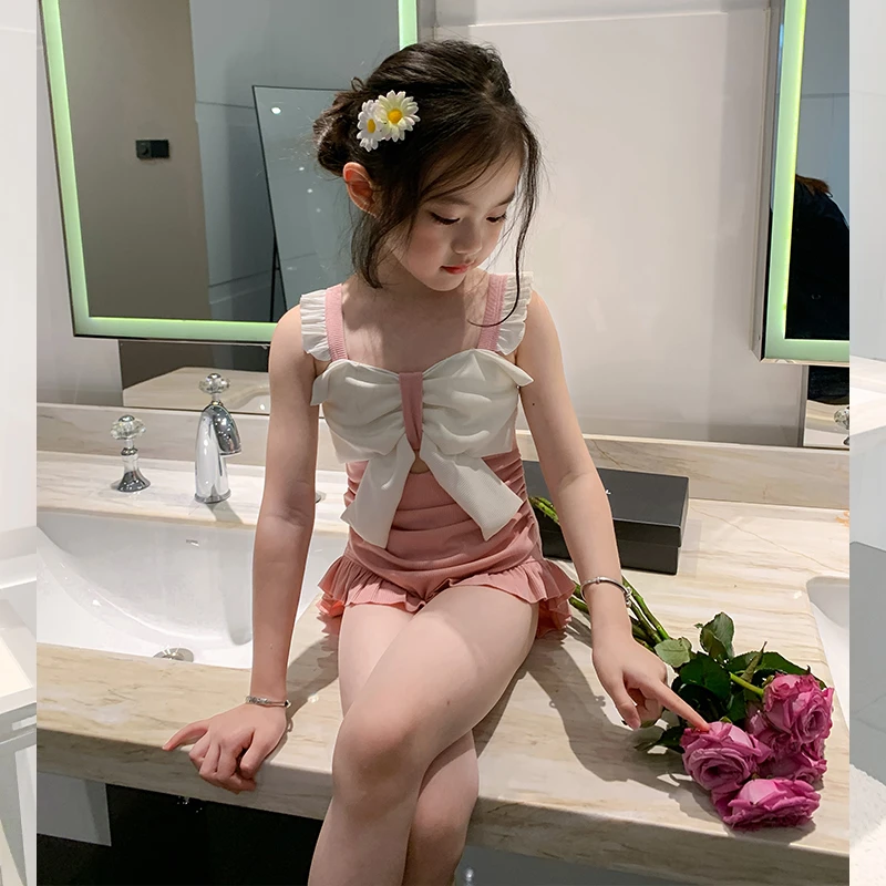 【清仓】女童公主女宝宝中大童泳衣儿童小女孩露背连体游泳衣连身衣