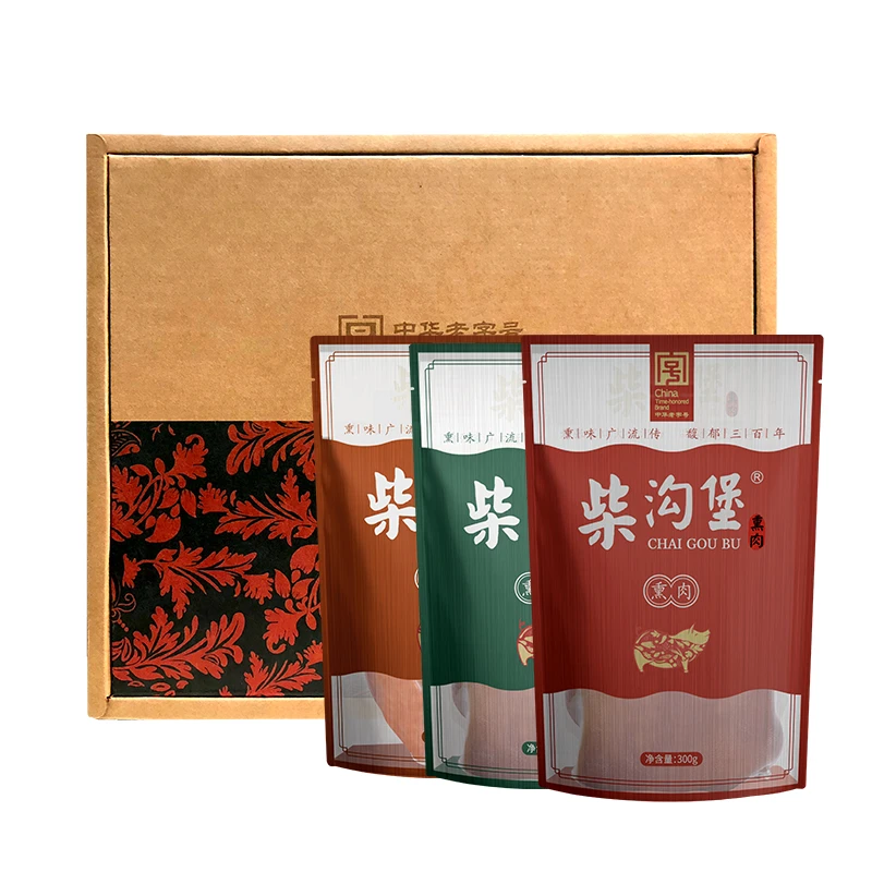 柴沟堡熏肉张家口熟食猪脸中华老字号河北特产下酒菜熏味年货礼盒