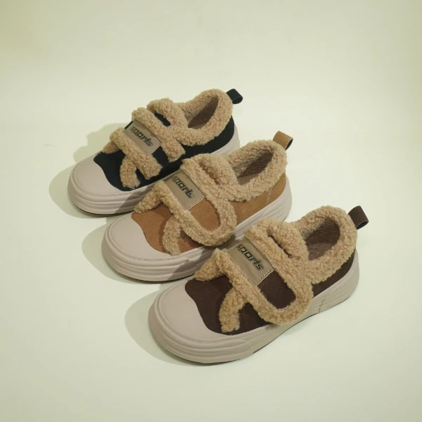 SF5527 暖暖鞋女秋冬款加绒加厚2024新款女鞋棉鞋冬季运动雪地靴