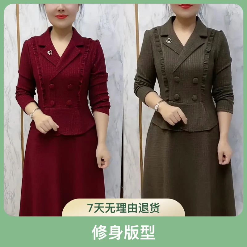 1203款秋冬季气质款百搭连衣裙