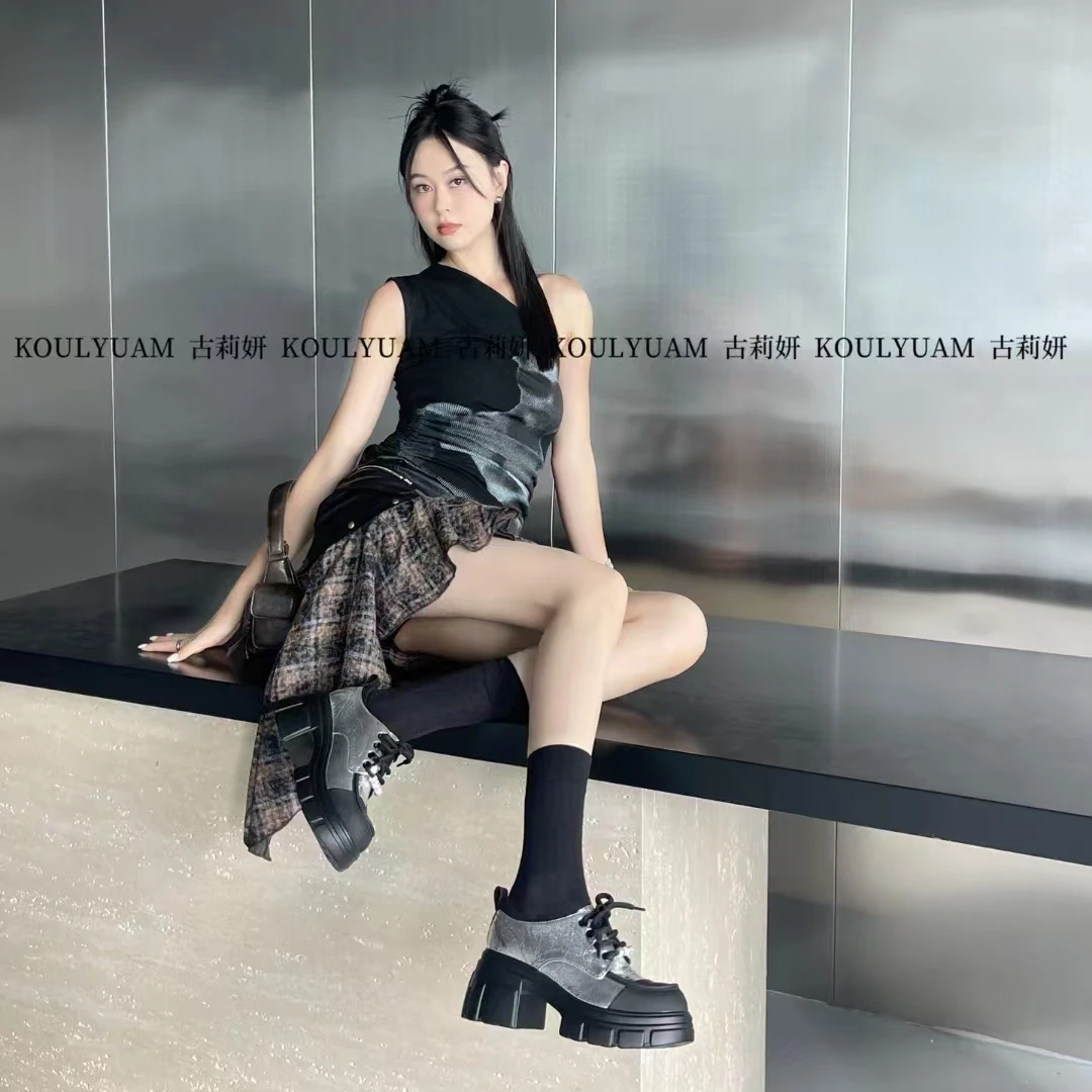 1077-1[清货价]真皮质感乐福鞋百搭春秋新款时尚真平底秀气乐福鞋