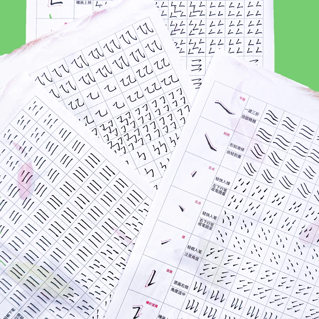 硬笔书法练字本小学生彩绘笔画训练