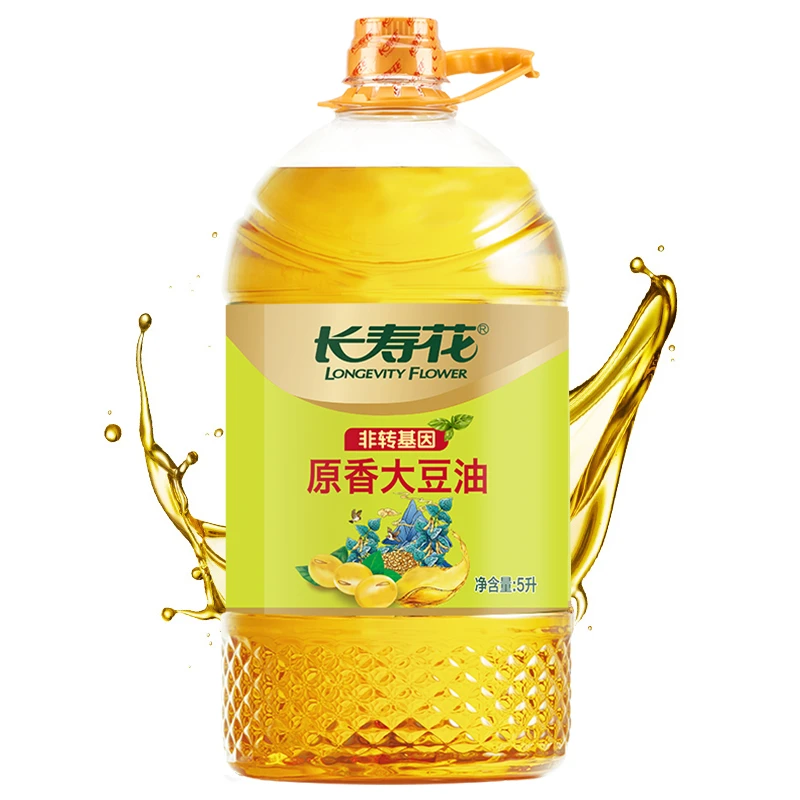 长寿花原香大豆油5L非转基因家用炒菜健康植物油食用油