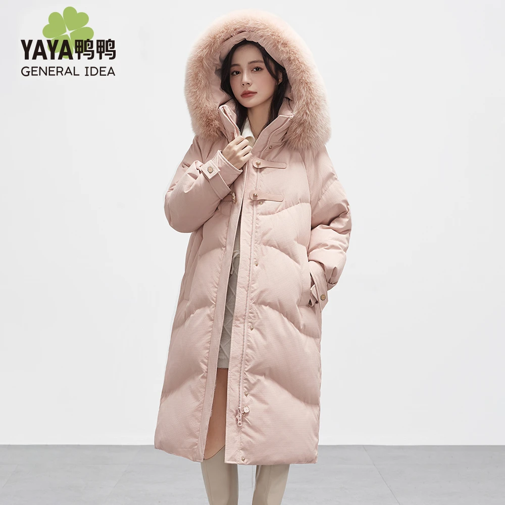 【旗舰】狐狸毛领羽绒服减龄派克大衣外套YE2B622511D